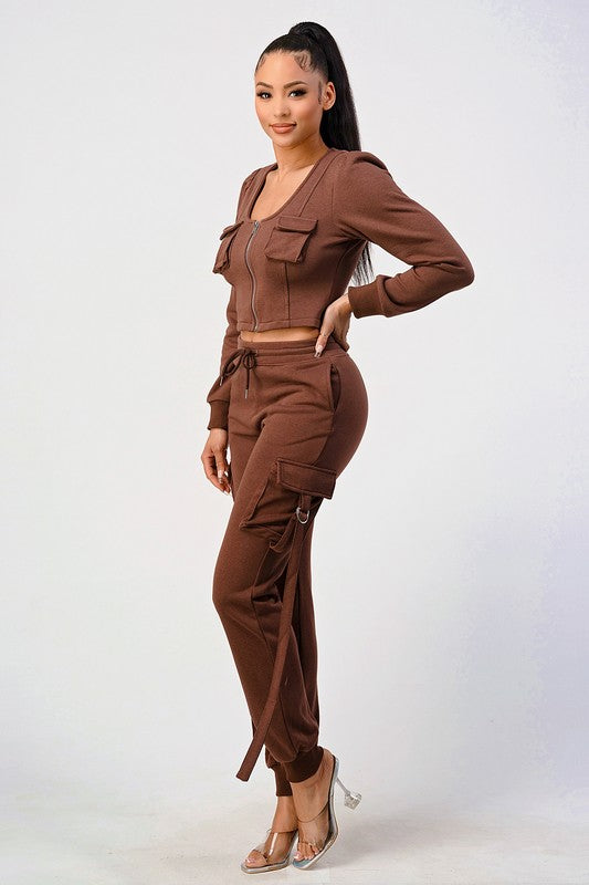 FITTED 2PIECE TOP & PANT SET
