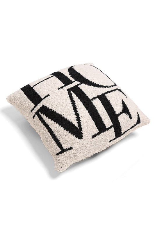 Luxury Soft Lettering Cushion Cover