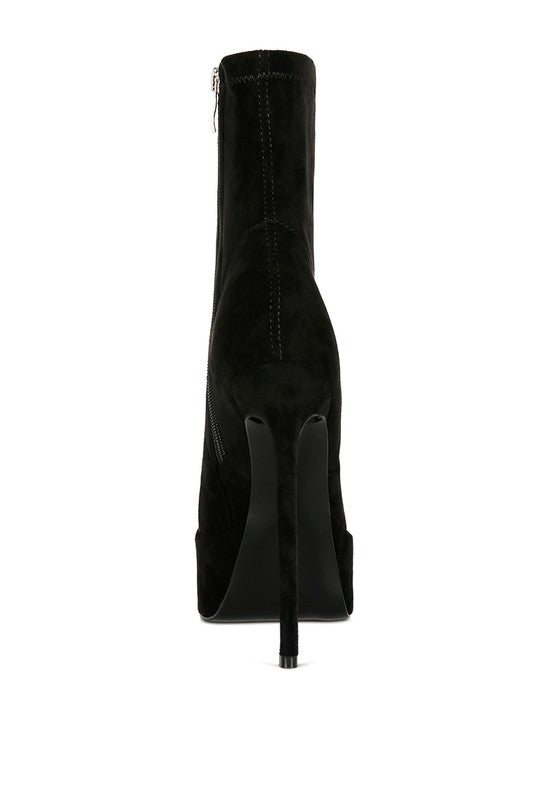 Clubbing High Heeled Microfiber Ankle Boot