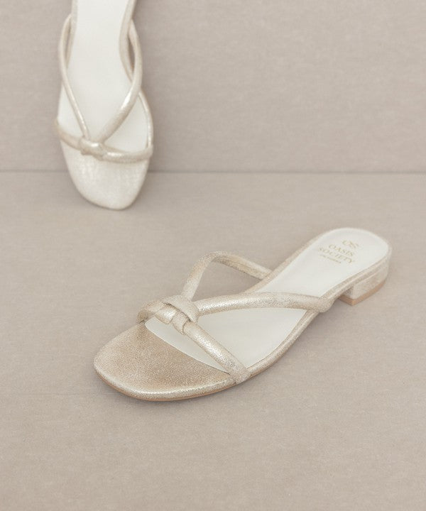 OASIS SOCIETY Ada - Delicate Knotted Flat Sandal
