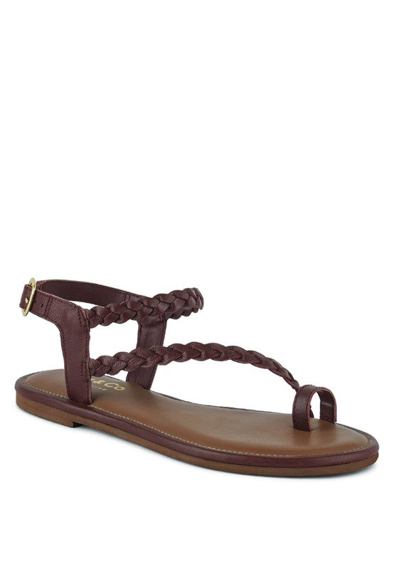 STALLONE Braided Flat Sandals