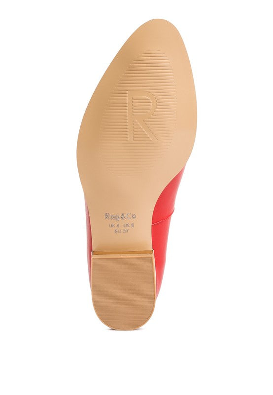 Richelli Metallic Sling Detail Loafers