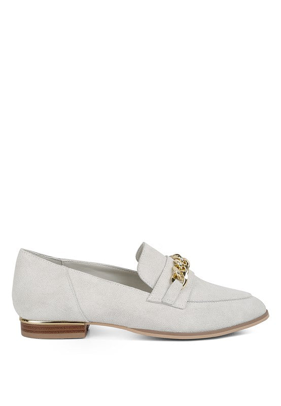 Ricka Chain Embellished Loafers