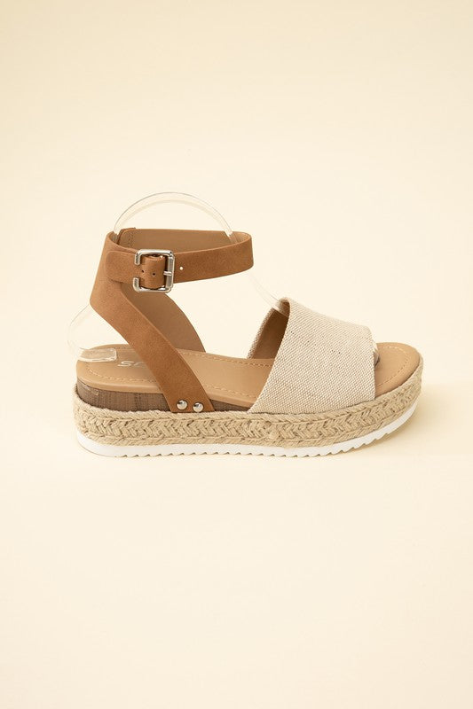 TOPIC-S ESPADRILLE ANKLE STRAP SANDALS